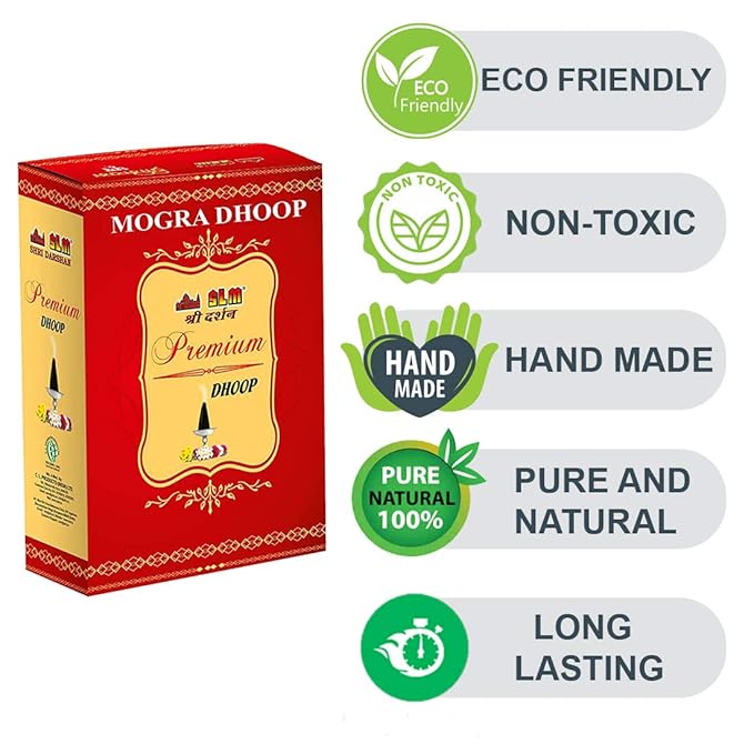 SLM MOGRA DHOOP Pack 12 Pcs,240 Sticks with Match Box